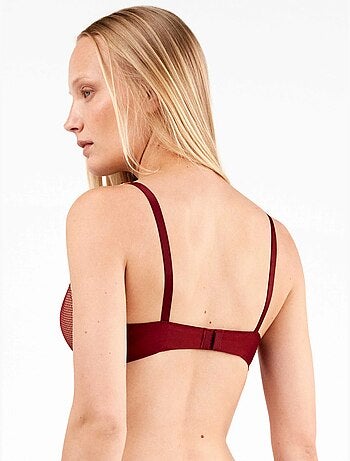 Soutien-gorge bralette dentelle florale effet push up