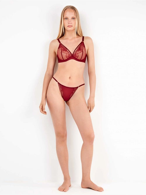 Soutien-gorge bralette dentelle florale effet push up - Kiabi Soutien-gorge bralette dentelle florale effet push up - Kiabi