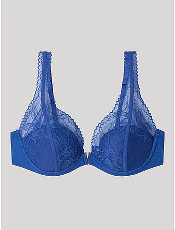 Soutien-gorge bralette en dentelle bleu klein