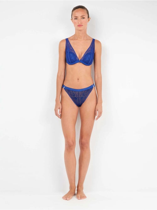 Soutien-gorge bralette en dentelle bleu klein - Kiabi