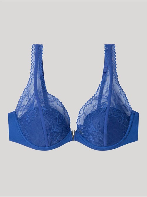 Soutien-gorge bralette en dentelle bleu klein - Kiabi