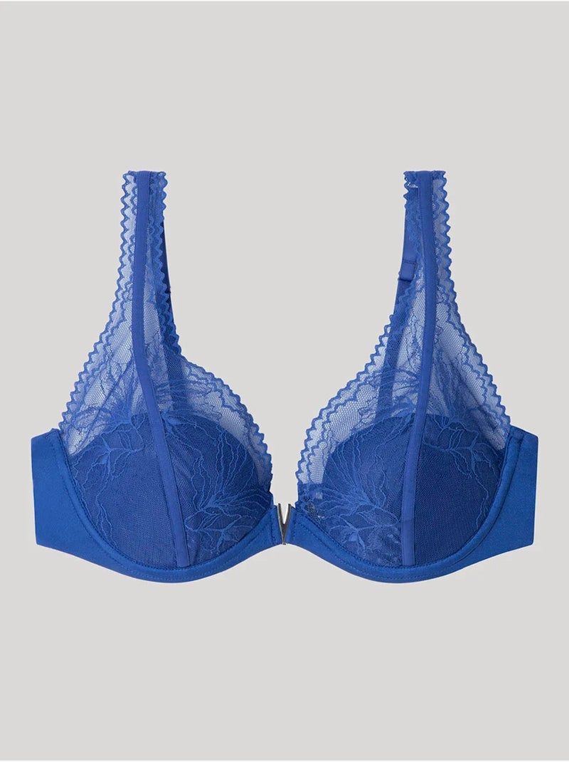 Soutien-gorge bralette en dentelle bleu klein Bleu - Kiabi
