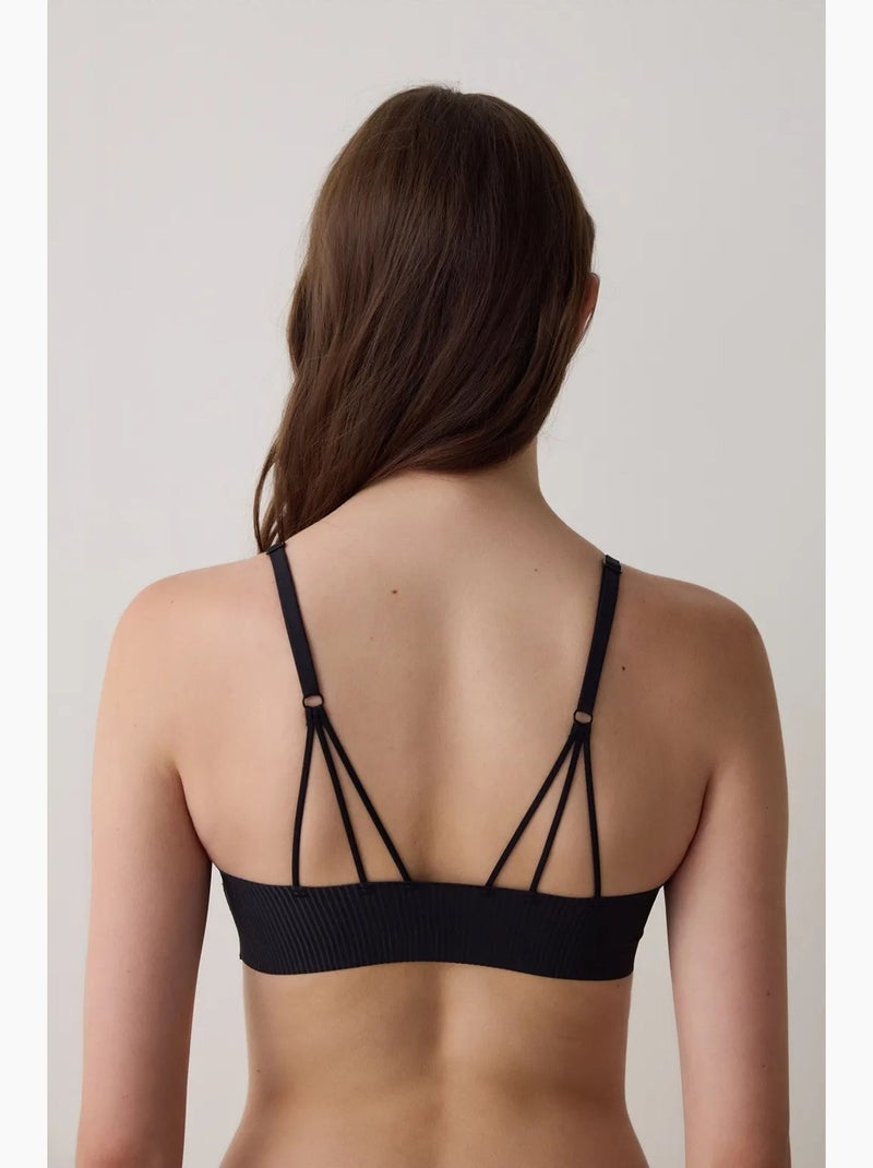 Soutien-gorge bralette fit sans armatures et sans coutures penti Noir - Kiabi