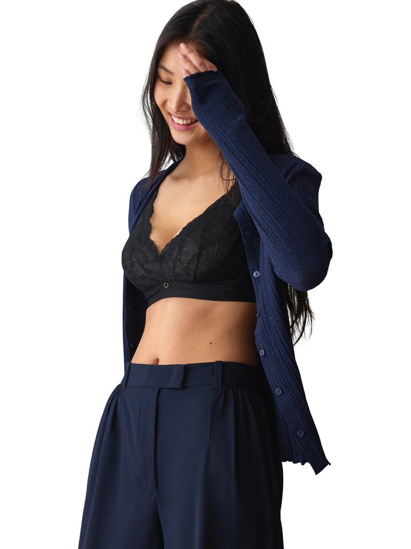 Soutien-gorge bralette love in lace Noir - Kiabi