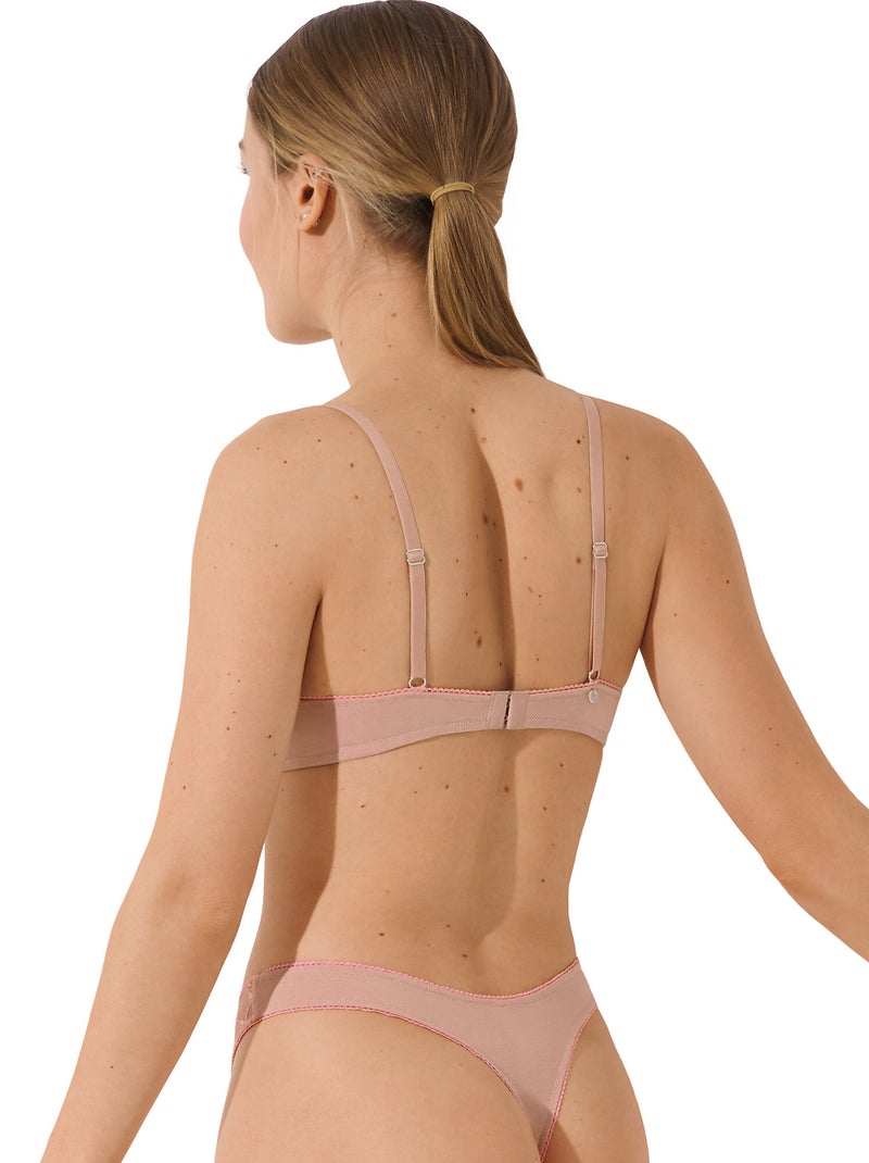 Soutien-gorge bralette sans armatures RAINBOW Rose - Kiabi