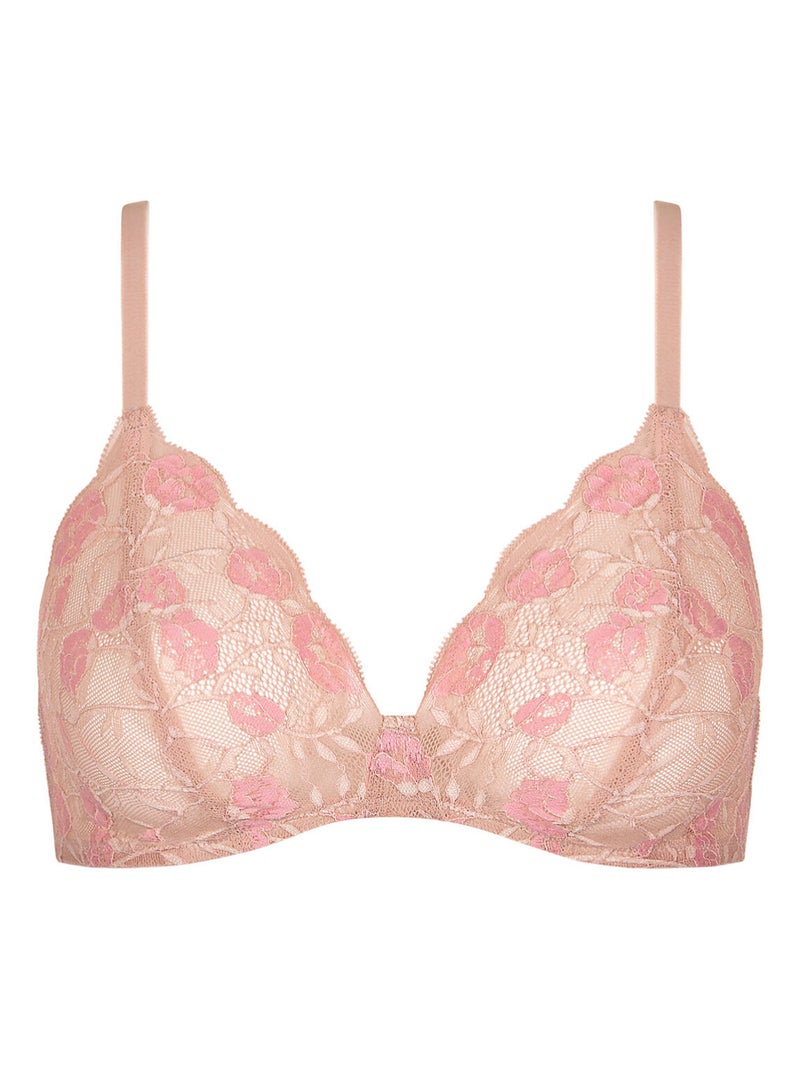 Soutien-gorge bralette sans armatures RAINBOW Rose - Kiabi