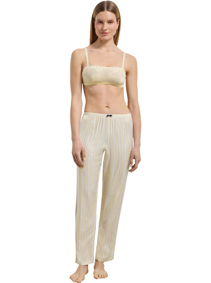 Soutien-gorge bralette sans armatures Slow Days Fresh Vibes Jaune pâle - Kiabi