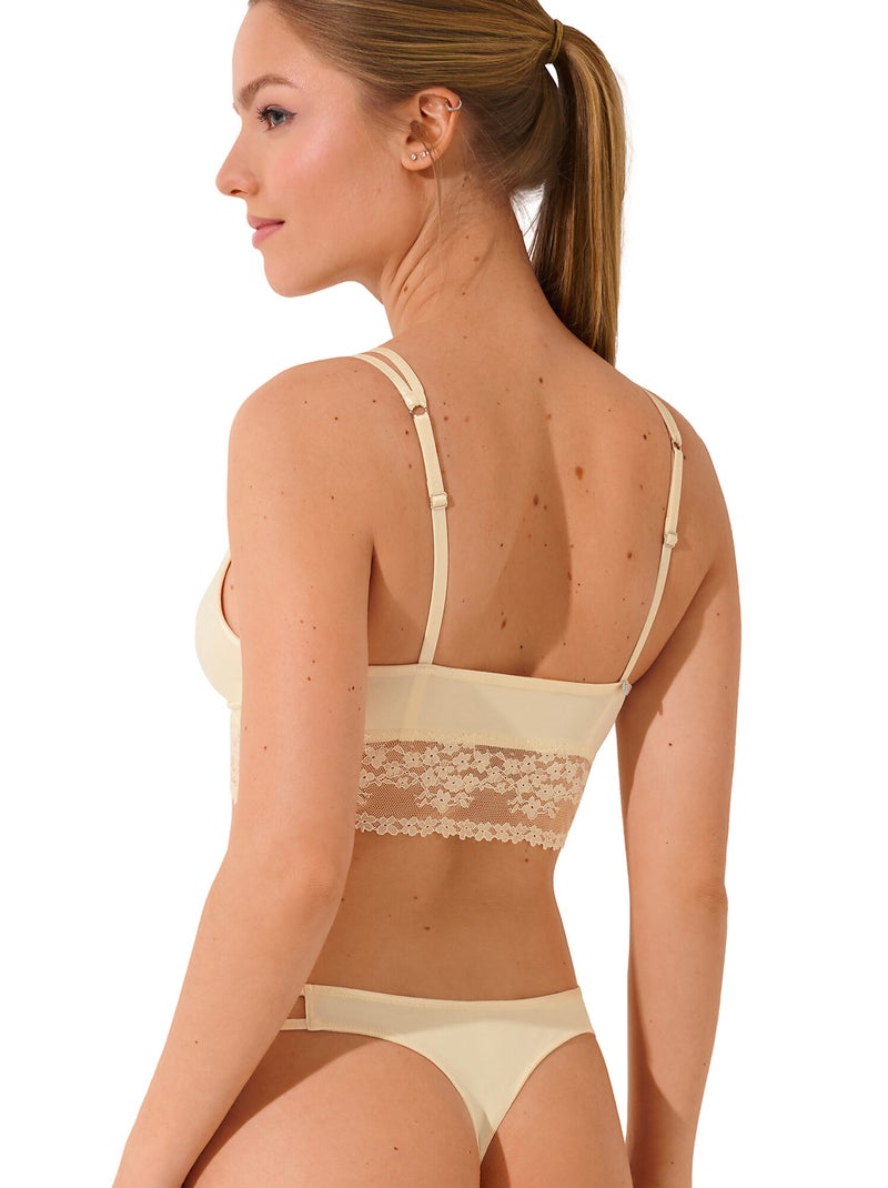 Soutien-gorge bralette sans armatures SUNSET Ecru - Kiabi