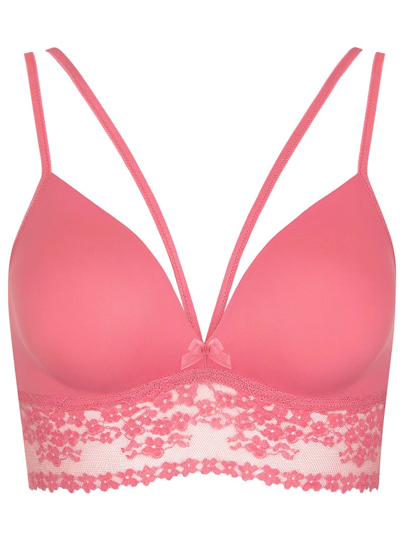 Soutien-gorge bralette sans armatures SUNSET Rose - Kiabi