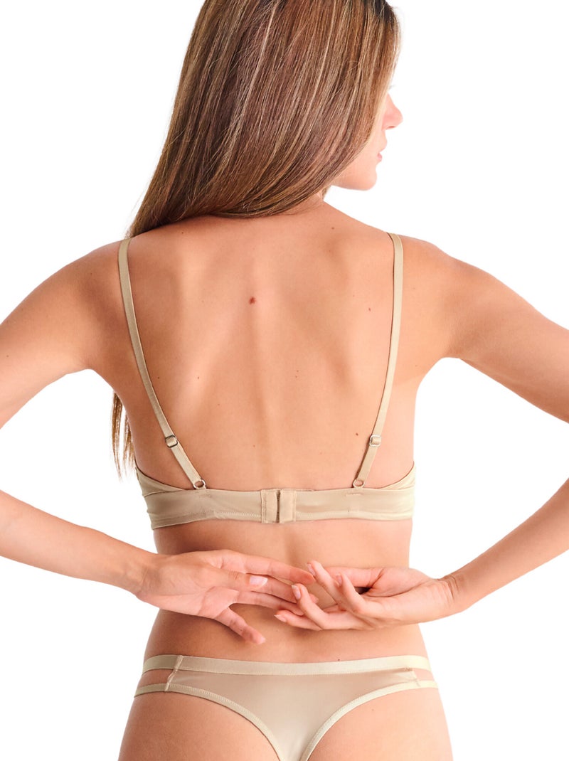 Soutien-gorge bralette triangle sans armatures DESTINY Beige - Kiabi