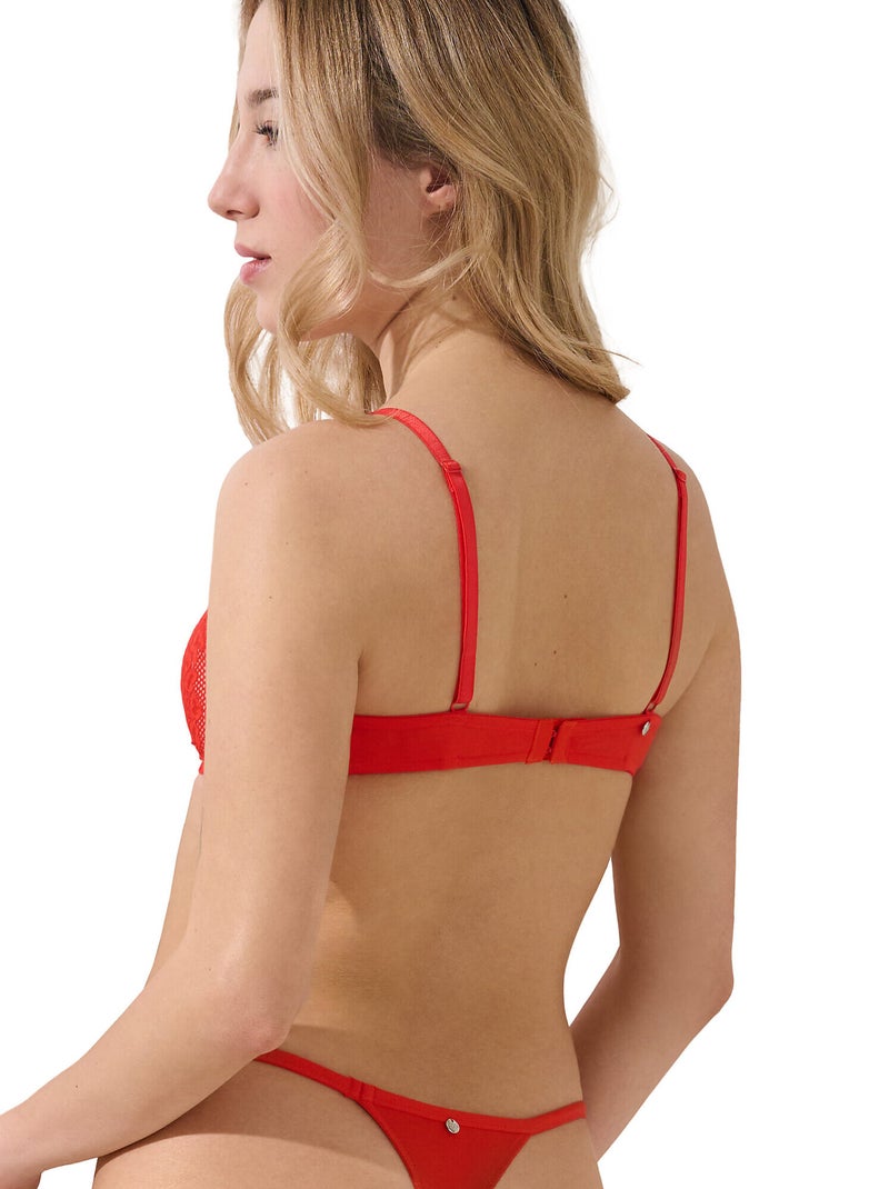 Soutien-gorge bralette triangle sans armatures Galaxy Rouge - Kiabi