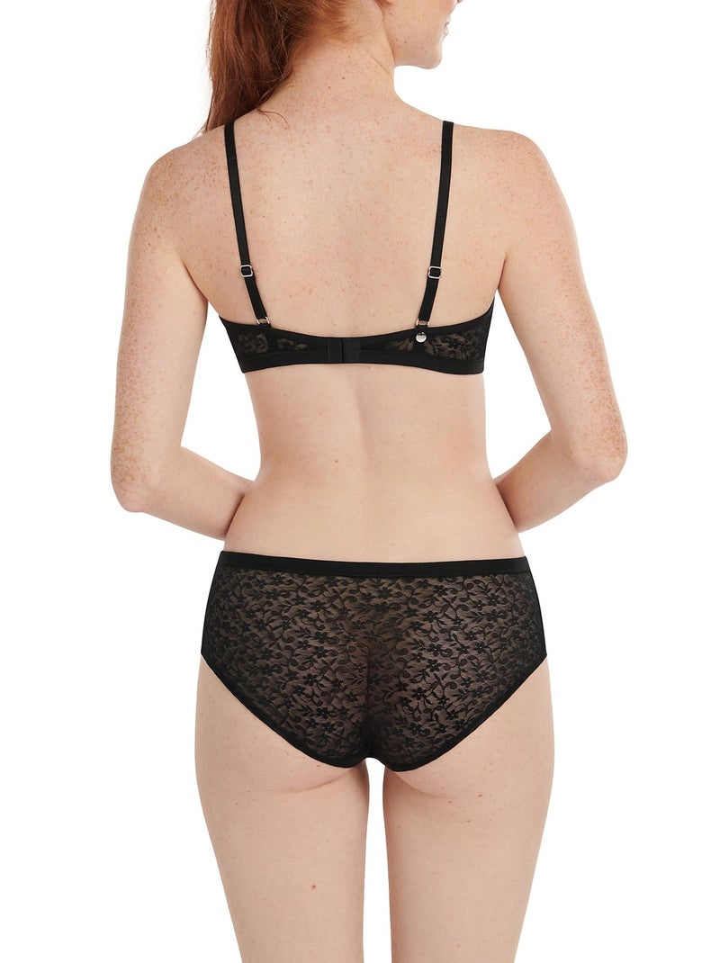Soutien-gorge bralette triangle sans armatures Smooth Noir - Kiabi