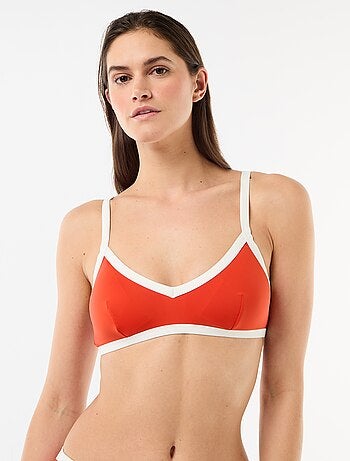 Soutien-gorge brassière de bain avec bords contrastés