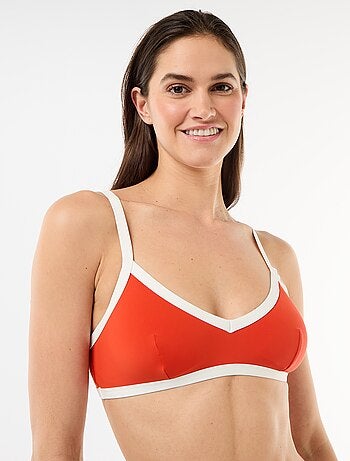 Soutien-gorge brassière de bain avec bords contrastés