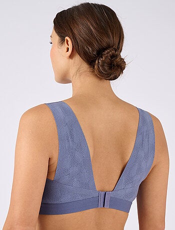 Soutien-gorge brassière effet fine dentelle, sans armatures - Damart