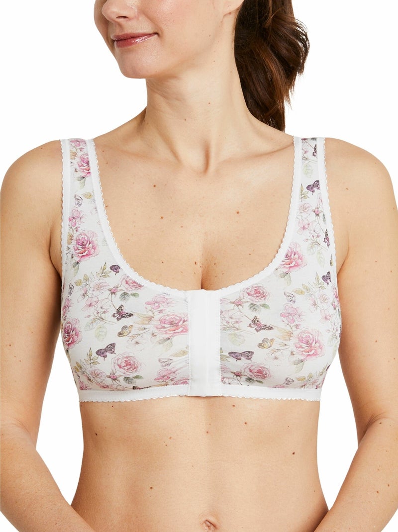Soutien-gorge brassière ouvert devant Rose - Kiabi