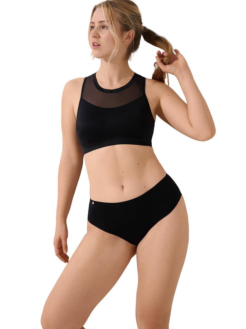 Soutien-gorge brassière préformé sans armatures Lifestyle Noir - Kiabi