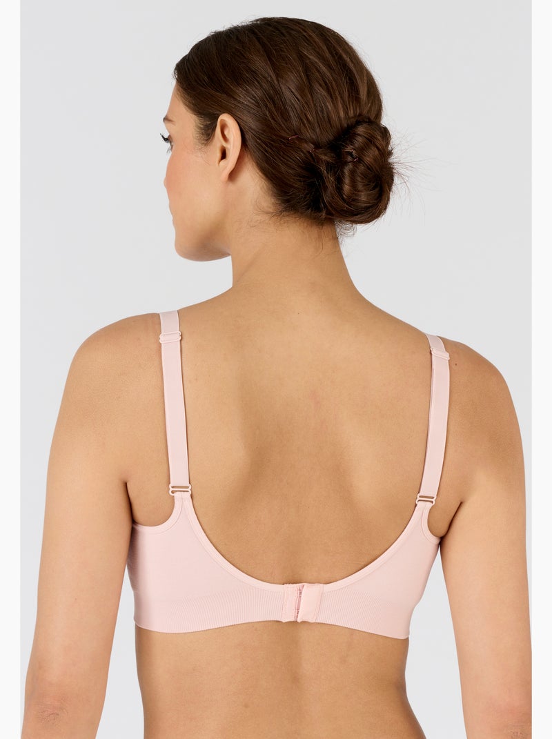 Soutien-gorge brassière sans armatures - Damart Rose - Kiabi