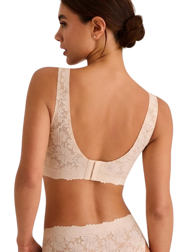 Soutien-gorge brassière sans armatures ONE AND LACE Beige - Kiabi