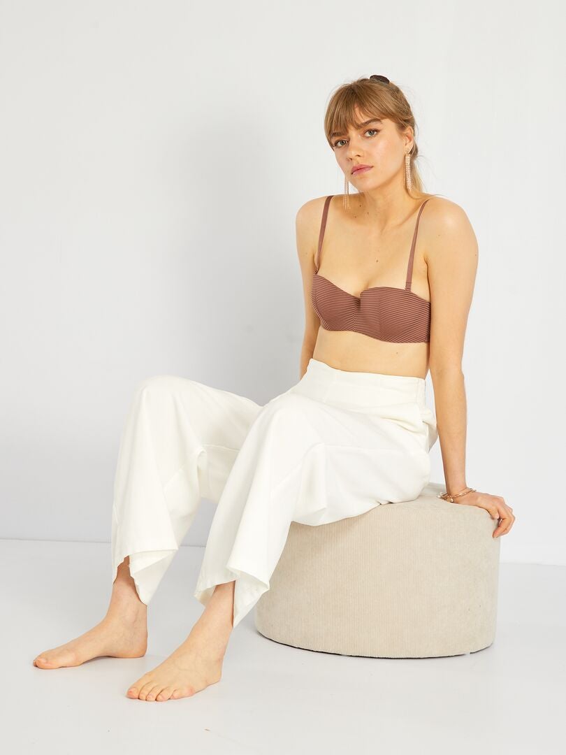 Soutien-gorge bretelles amovibles Marron - Kiabi