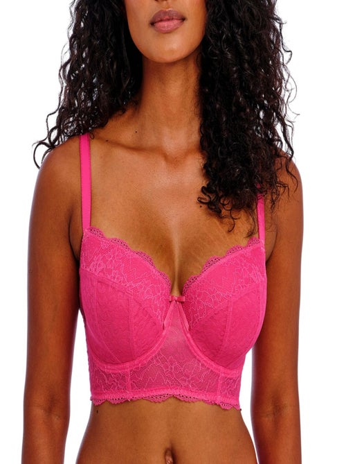 Soutien-gorge bustier à armatures avec dentelle Fancies - Kiabi