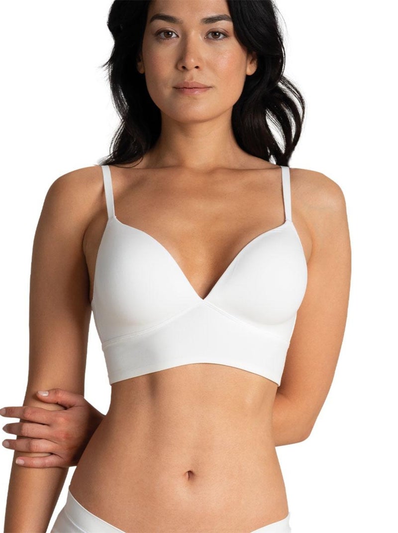 Soutien-gorge bustier à coques sans armatures femme Easy Seconde Peau Beige clair - Kiabi