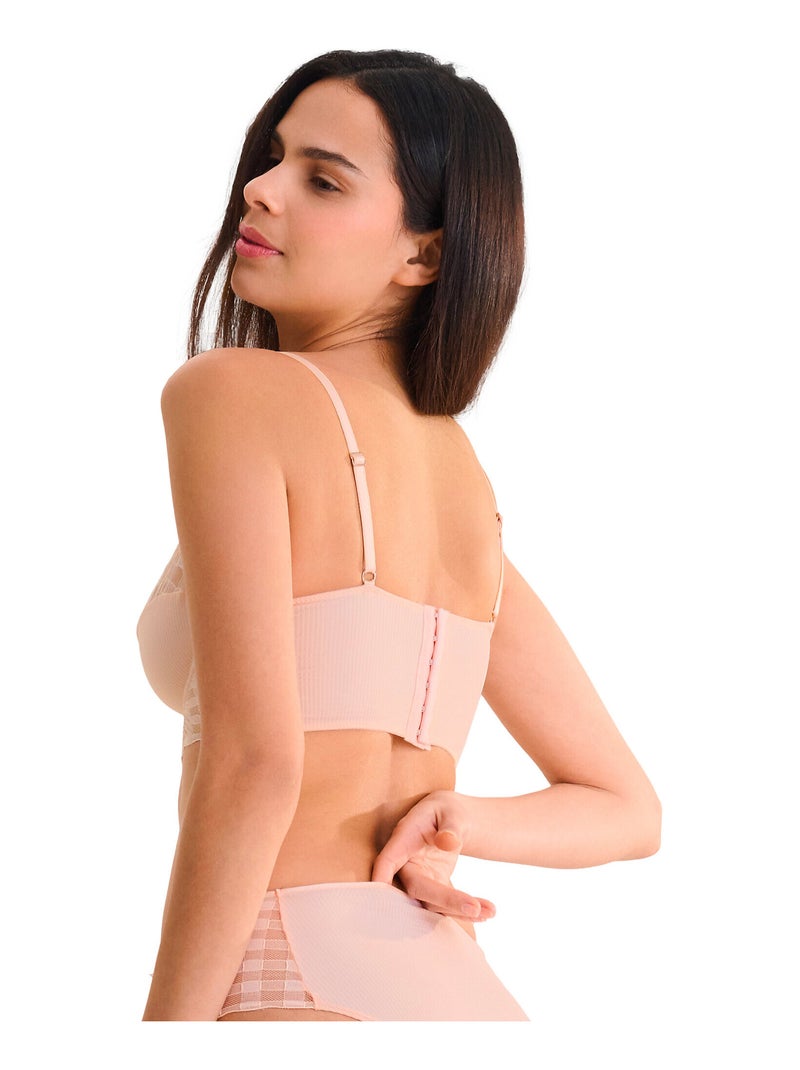 Soutien-gorge bustier armaturé INFINITY Rose - Kiabi