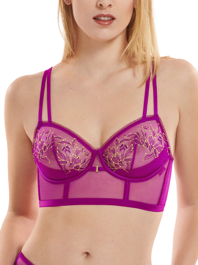 Soutien-gorge bustier armaturé Jive Violet - Kiabi