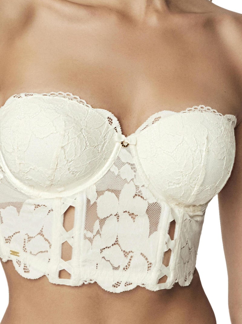 Soutien-gorge bustier balconnet FEDERICA MARIAGE Ecru - Kiabi