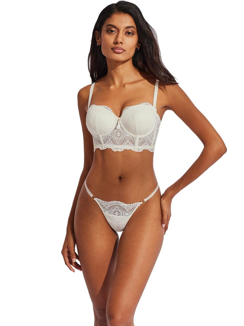 Soutien-gorge bustier balconnet Matilda mariage Ecru - Kiabi