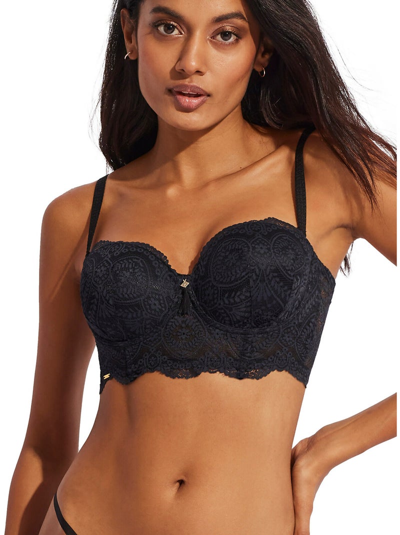 Soutien-gorge bustier balconnet Matilda Noir - Kiabi
