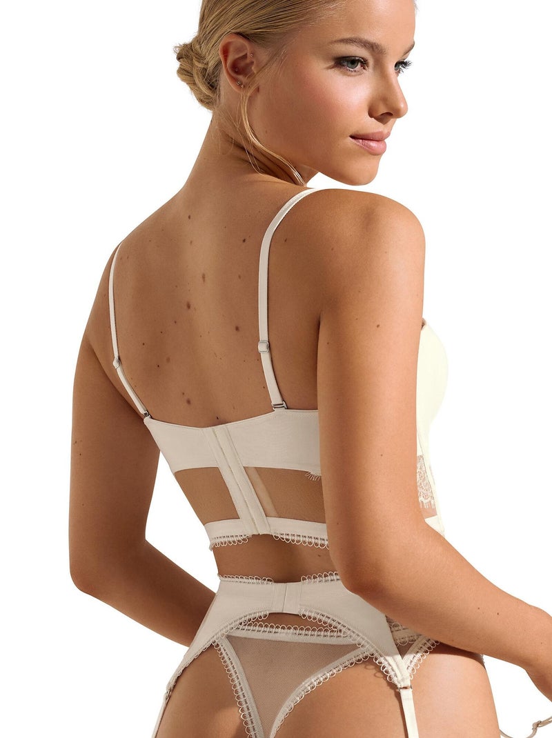 Soutien-gorge bustier balconnet préformé Daydream mariage Ecru - Kiabi