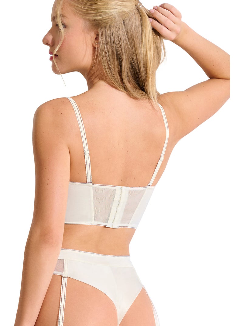 Soutien-gorge bustier balconnet préformé EMINENCE MARIAGE Ecru - Kiabi