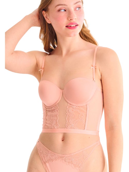 Soutien-gorge bustier balconnet préformé sugarlace - Kiabi