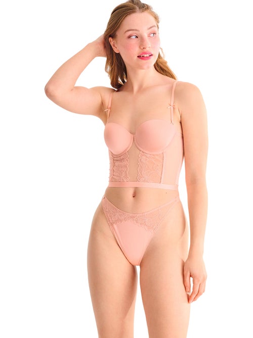 Soutien-gorge bustier balconnet préformé sugarlace - Kiabi