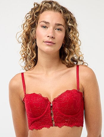 Soutien-gorge bustier en dentelle