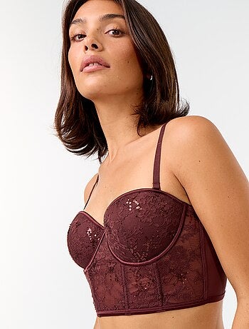 Soutien-gorge bustier en sequins