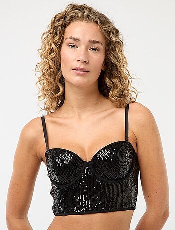 Soutien-gorge bustier en sequins