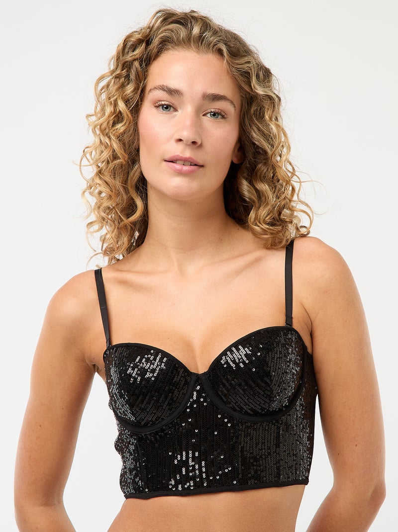 Soutien-gorge bustier en sequins