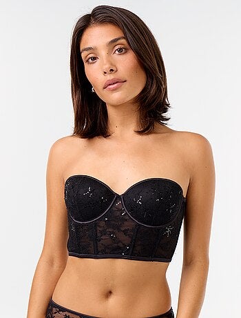 Soutien-gorge bustier en sequins