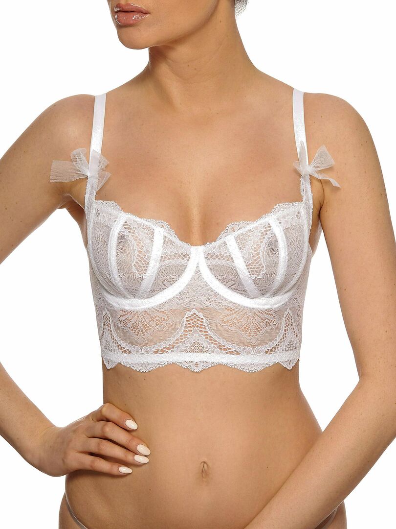 Soutien-gorge bustier non préformé Palatino blanc Blanc - Kiabi