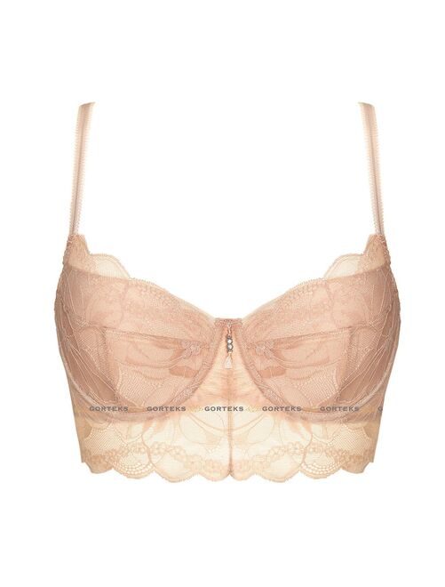 Débardeur Bustier Rembourré Dentelé Pour Femme - Manches Courtes, Matière Extensible - Pour Yoga, Gym, Quotidien