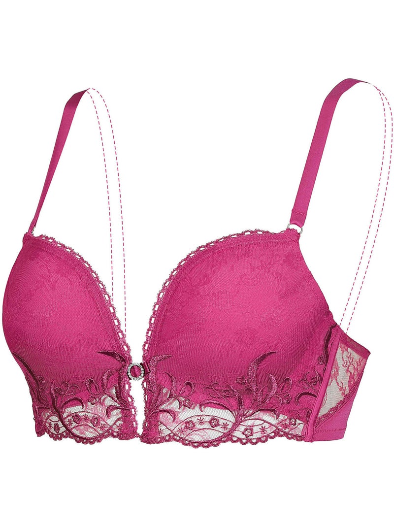 Soutien-gorge bustier push-up Fame Rose - Kiabi