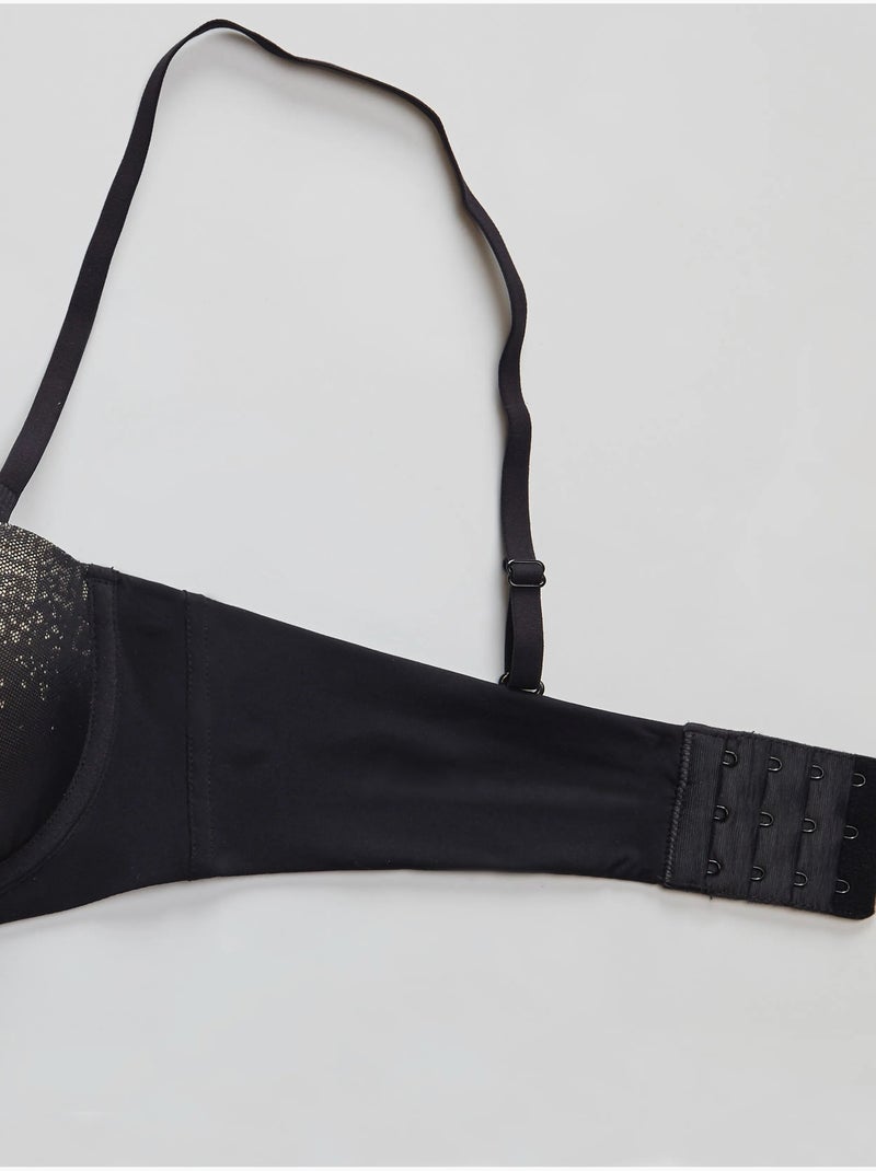 Soutien-gorge capacité amovible bonnets c, d et e Noir - Kiabi