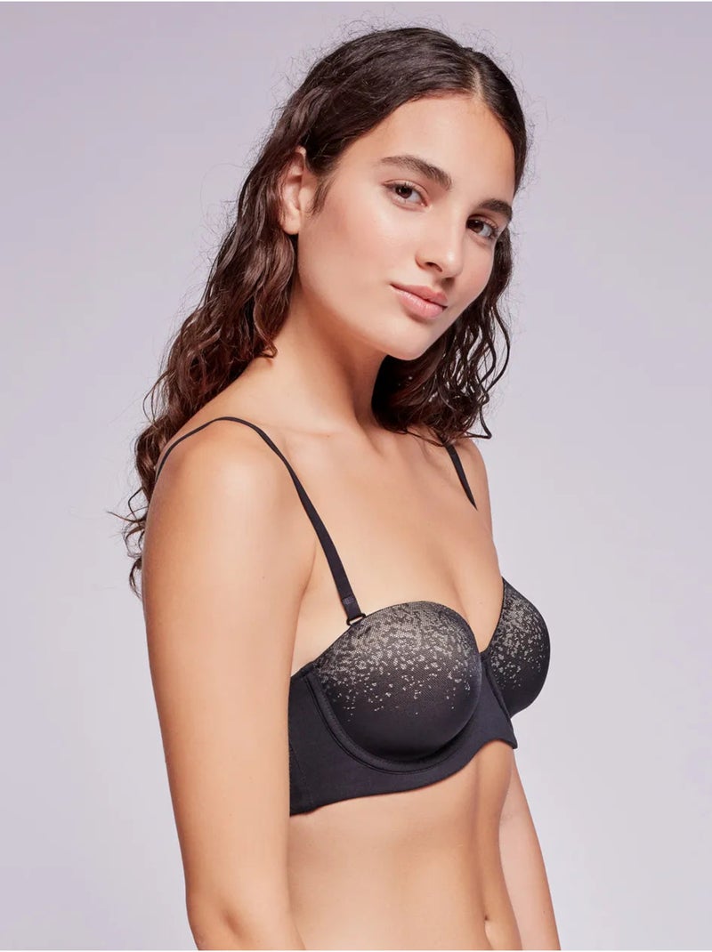 Soutien-gorge capacité amovible bonnets c, d et e Noir - Kiabi