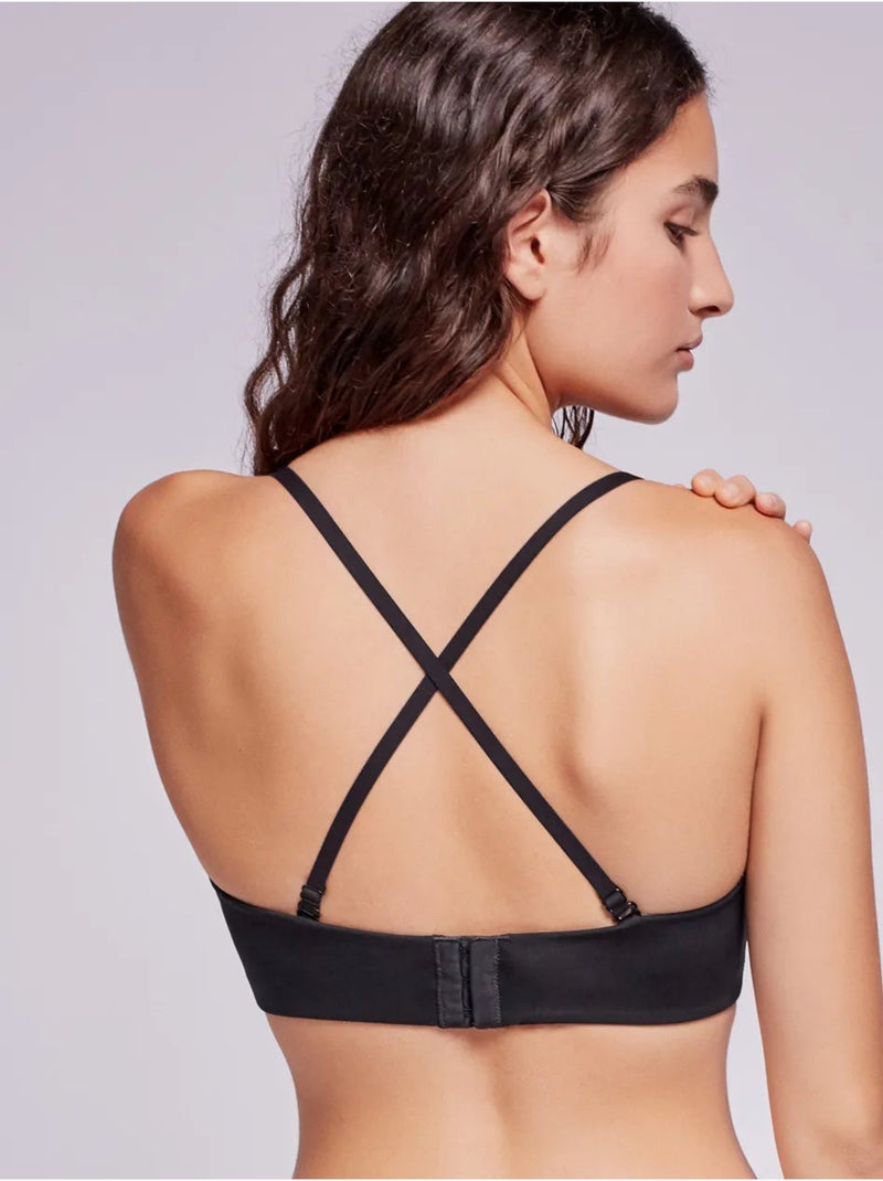 Soutien-gorge capacité amovible bonnets c, d et e Noir - Kiabi