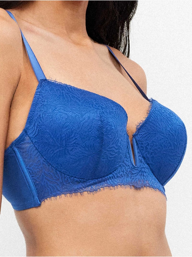 Soutien-gorge capacité coupe type bustier Bleu - Kiabi
