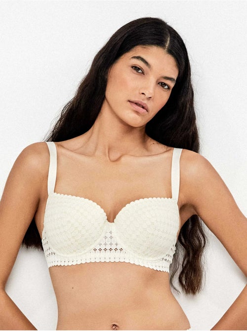 Soutien-gorge capacité de dentelle géométrique - Kiabi