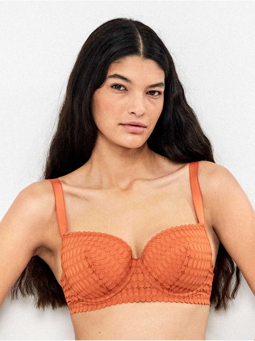 Soutien-gorge capacité de dentelle géométrique - Kiabi