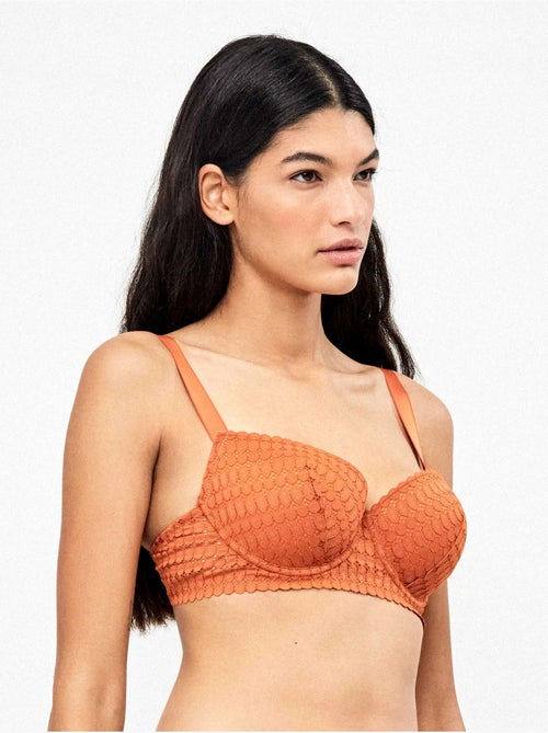 Soutien-gorge capacité de dentelle géométrique - Kiabi